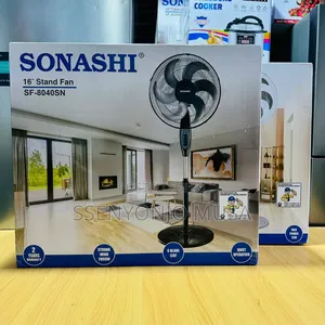Sonashi Stand Fan Sf-8040sn | Black | 16" Floor Fan