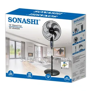 Sonashi Stand Fan Sf-8040sn | Black | 16" Floor Fan