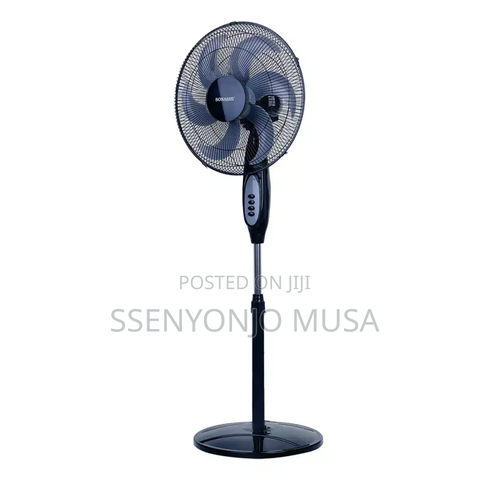 Sonashi Stand Fan Sf-8040sn | Black | 16" Floor Fan