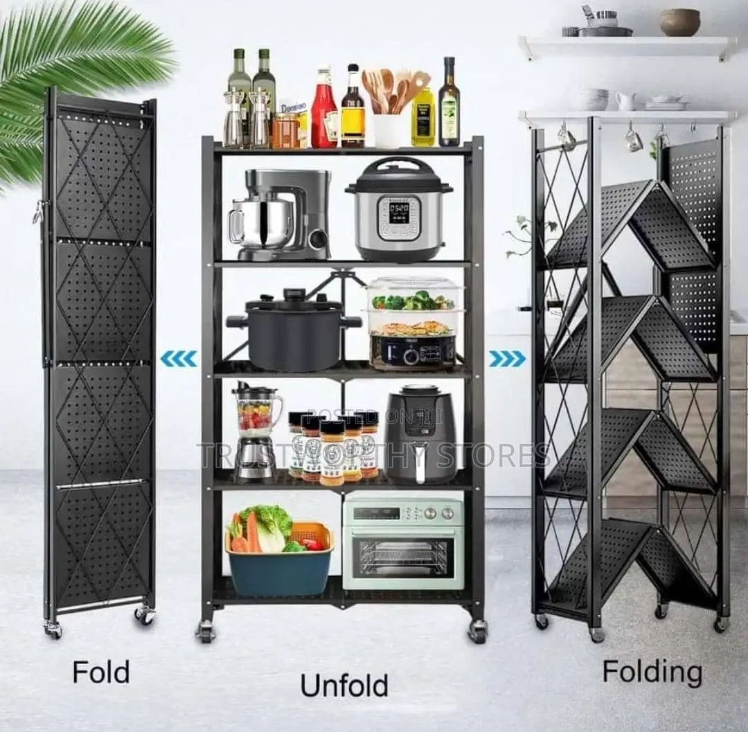 Classic Foldable and Movable Kitchen Organizer - 5 Tiers