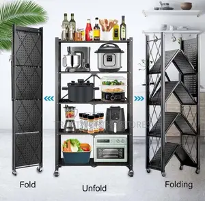 Classic Foldable and Movable Kitchen Organizer - 5 Tiers