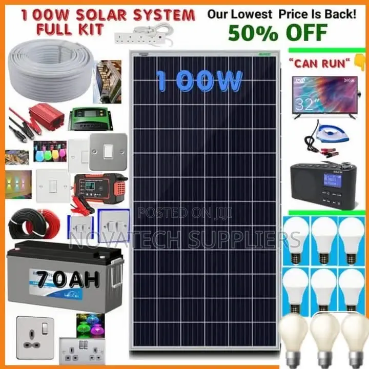 100W Solar Power System Full Kit / Baku Energy