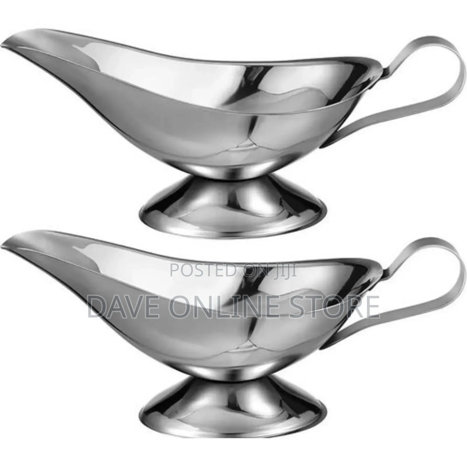 Pack of 2 Stainless Steel Sauce, Gravy Boats - Silver