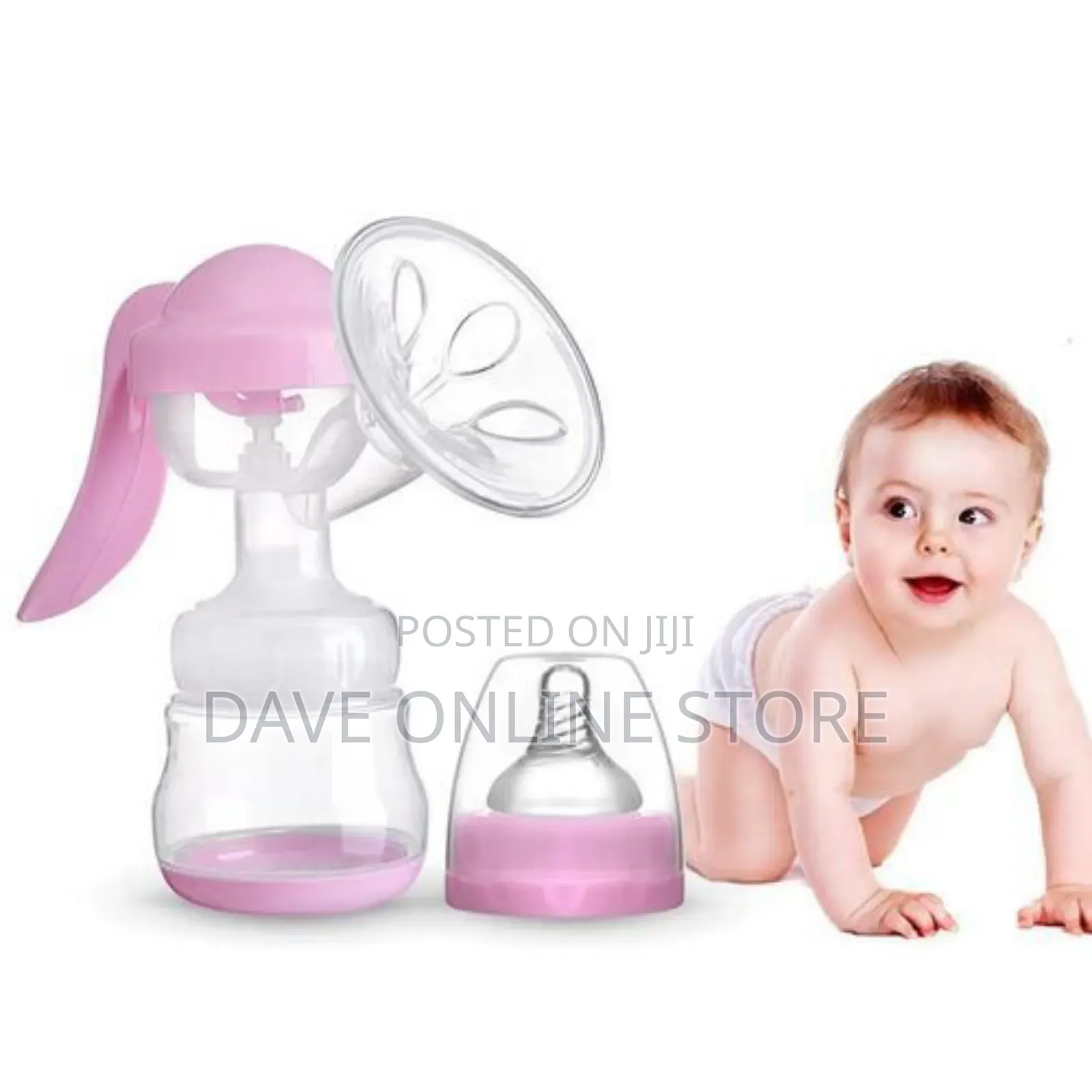 Baby Mommy Manual Breast Pump Milk Capacity Pink