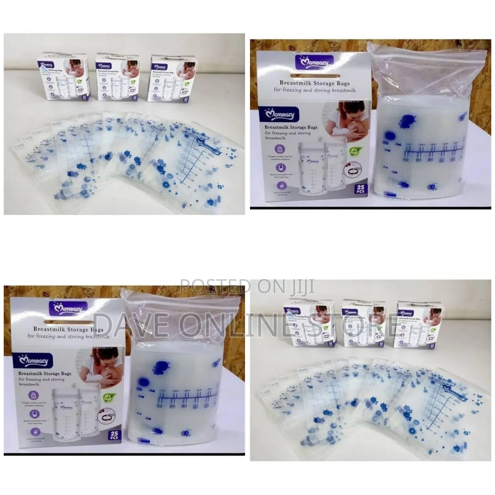 Momeasy Milk Storage Bags 25 Pieces-White