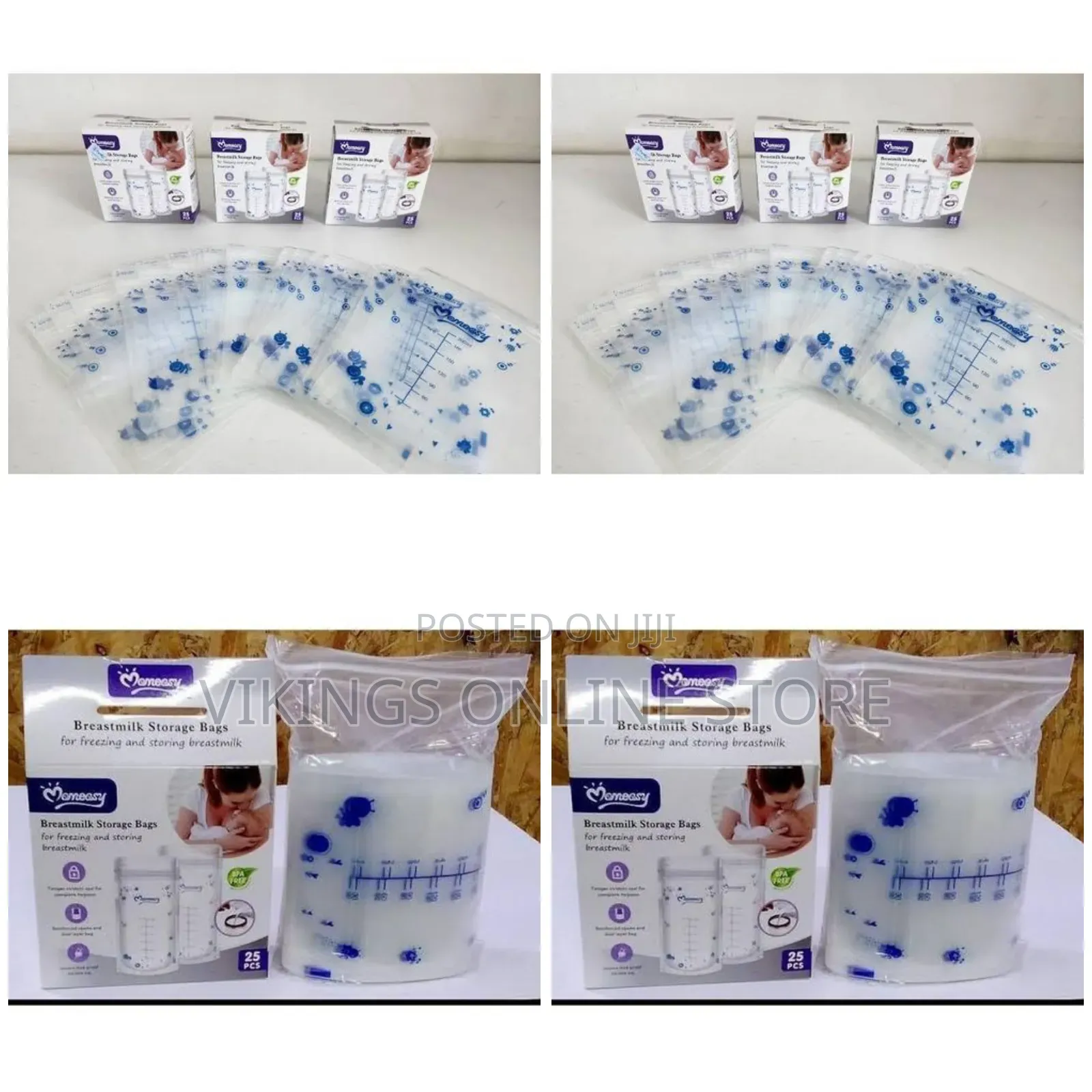 25 Pieces Mom Easy Milk Storage Bags -White