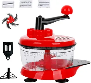 Hand Crank Food Processor | Manual Chopper, Blender Mixer