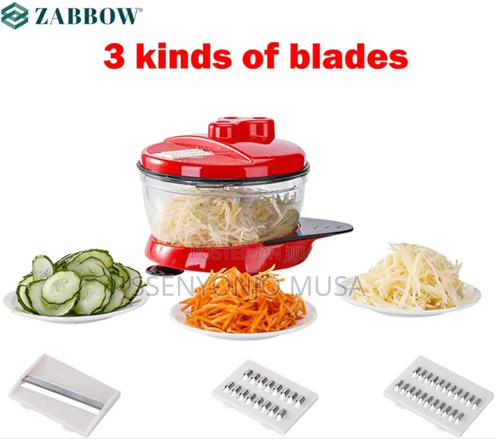 Hand Crank Food Processor | Manual Chopper, Blender Mixer