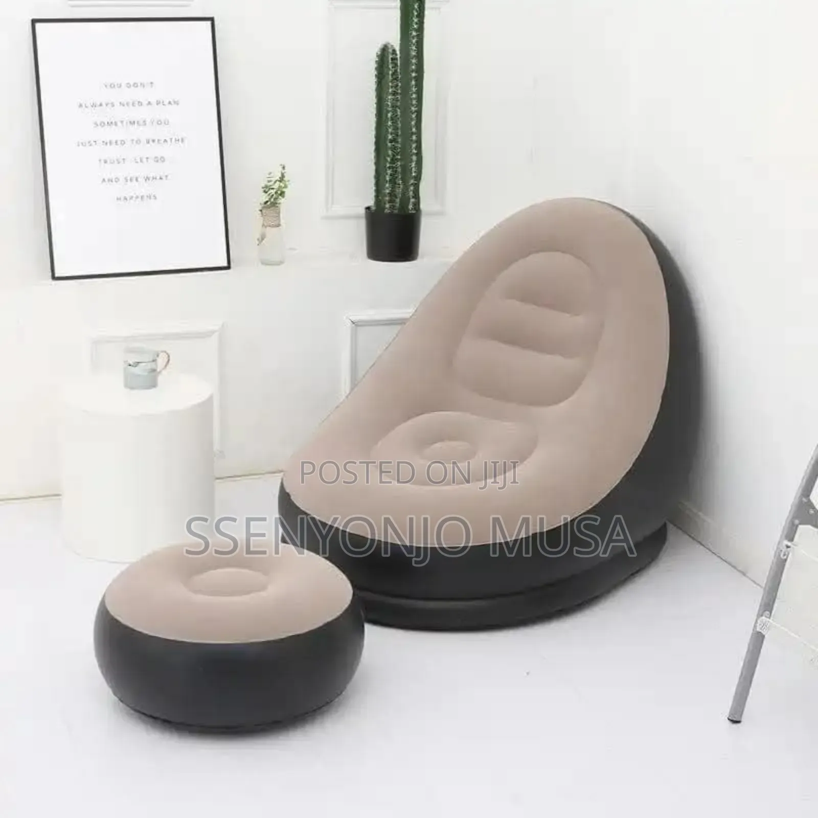 Intex Inflatable Sofa Set | Portable Lounge Chair With Foot-
