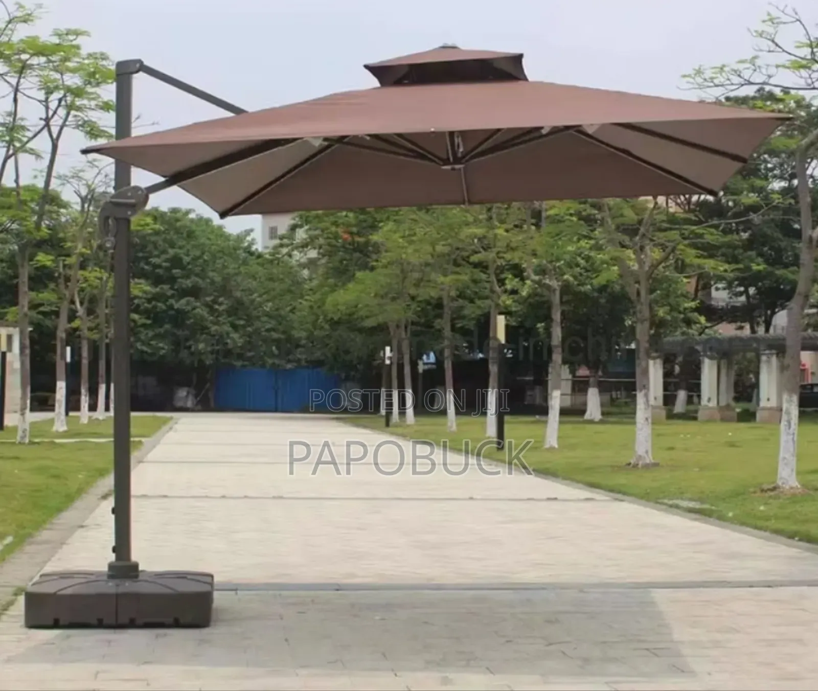 3x3 Metres Outdoor Garden Sun Umbrella With Water Base