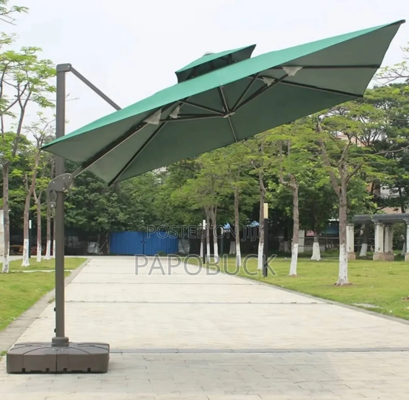 3x3 Metres Outdoor Garden Sun Umbrella With Water Base