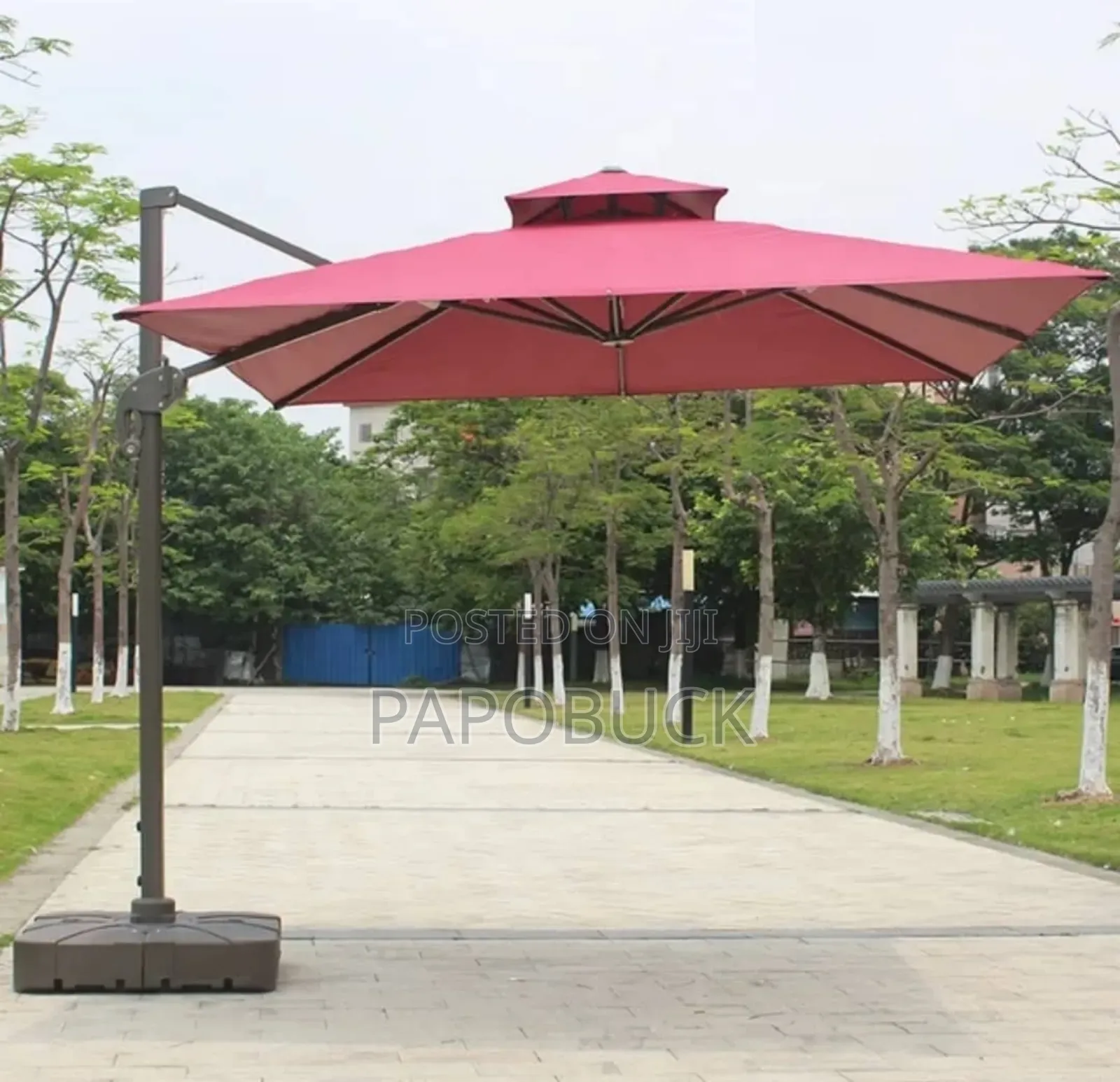 3x3 Metres Outdoor Garden Sun Umbrella With Water Base