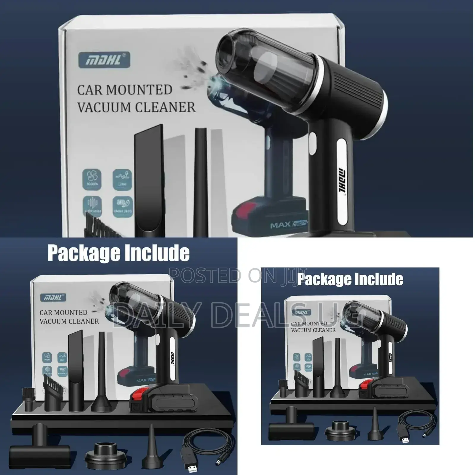 Rechargeable Car Mounted Vacuum Cleaner