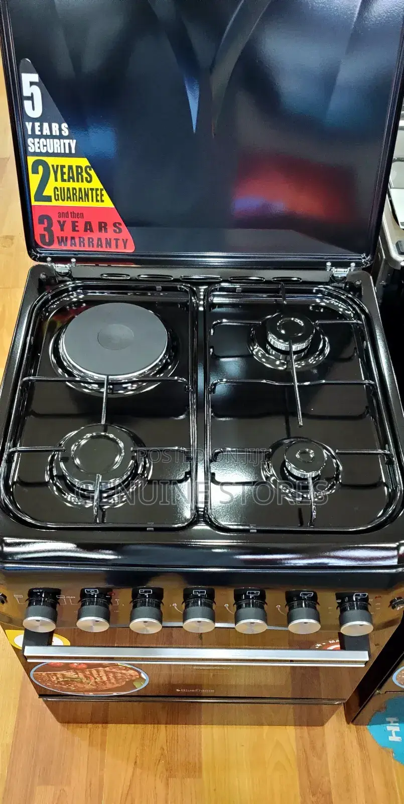 Blue Flame Gas Cooker / 3 Gas Stoves by 1 Elctric Plate
