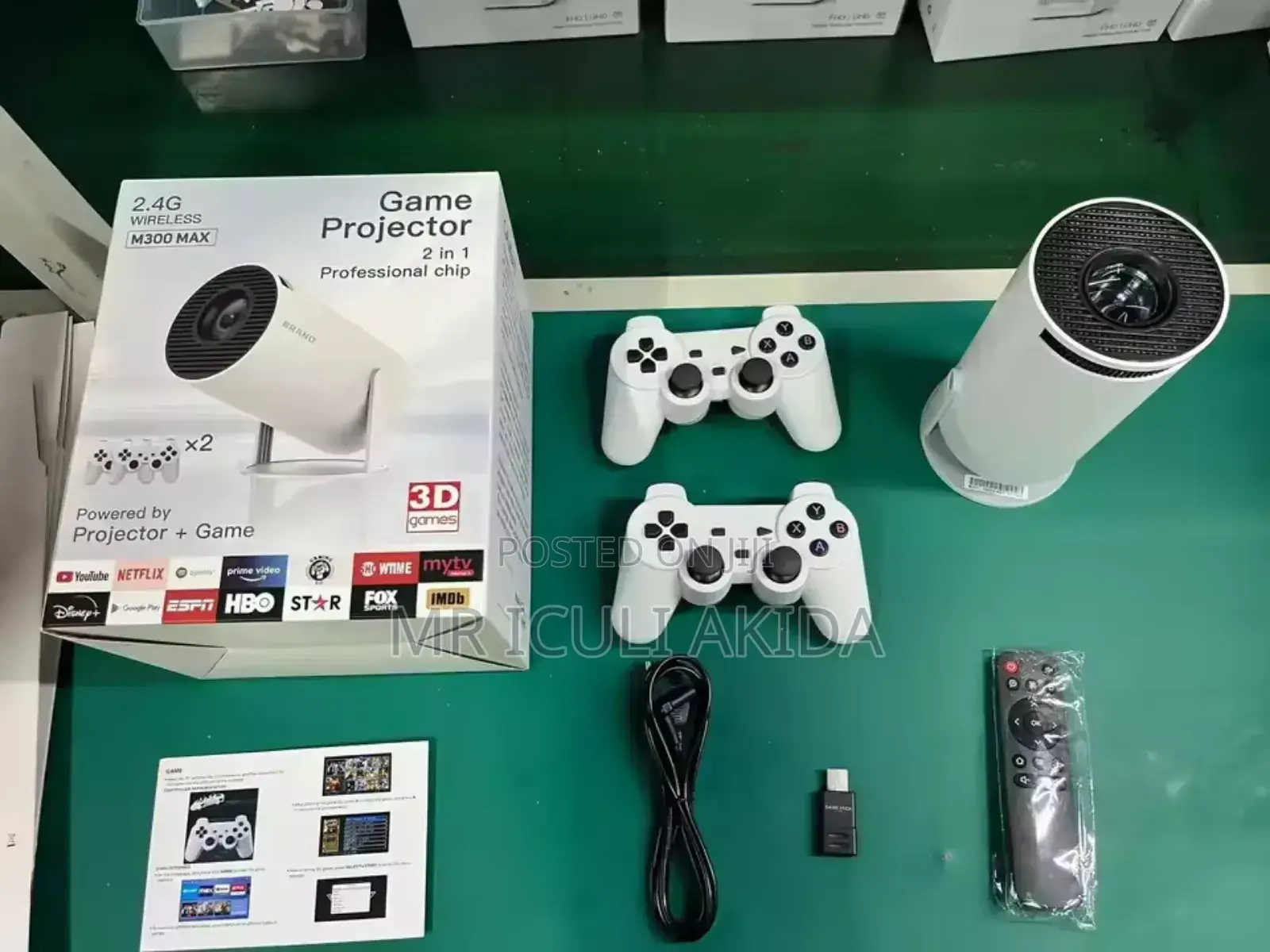  Ultra HD M300 1080p BT5.4 Console Smart Game Projector
