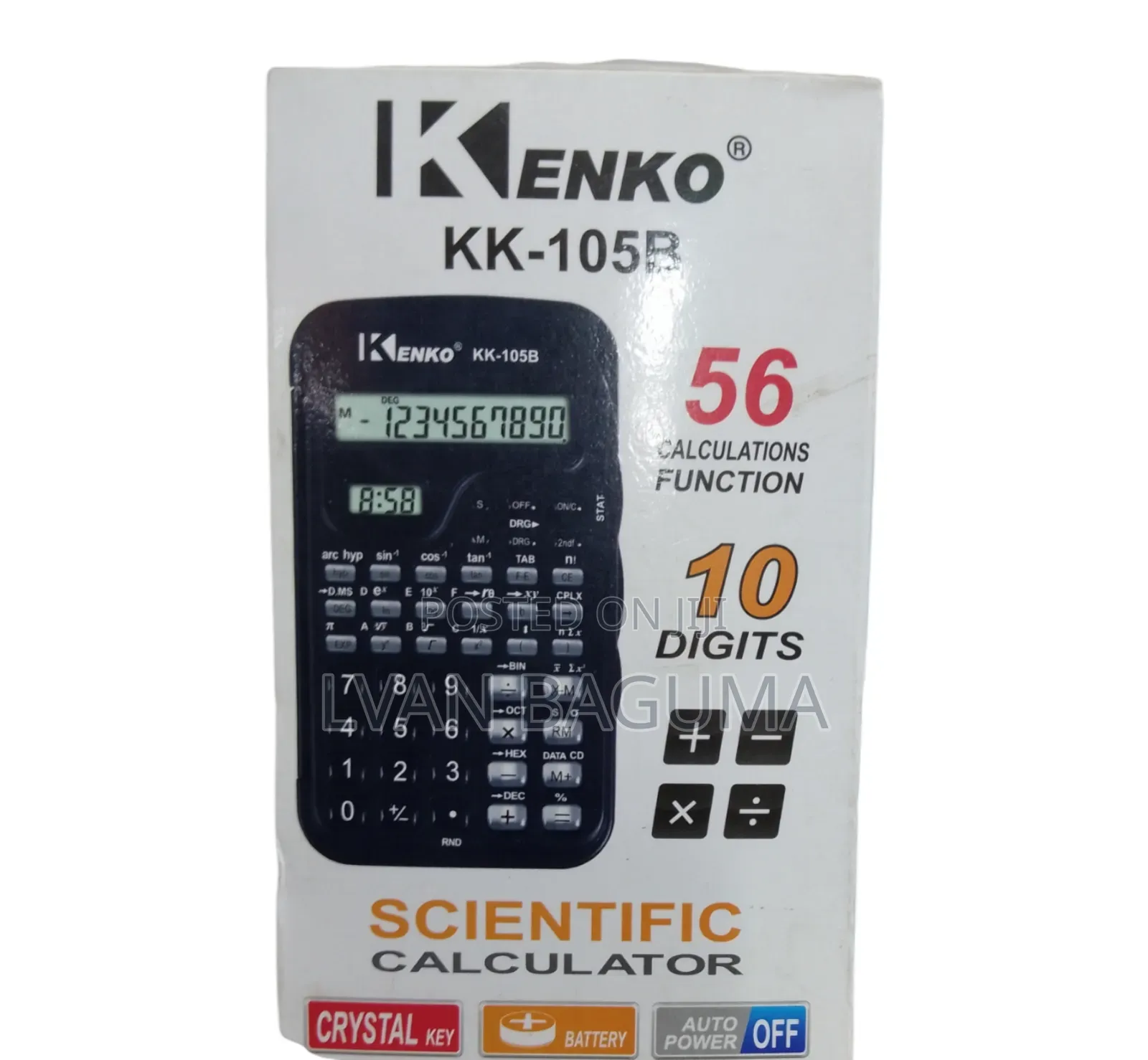 Kenko Scientific Calculator With Time Display - 10 Digits