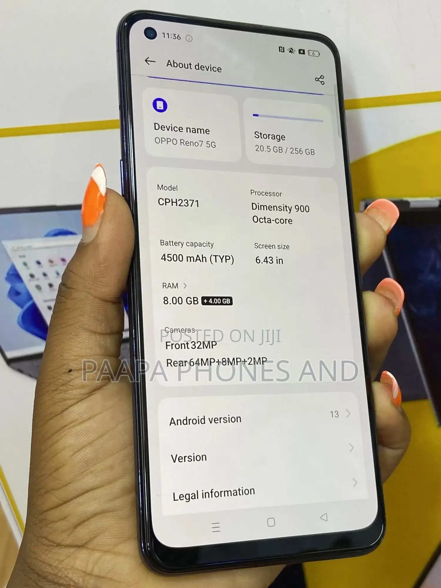 Oppo Reno7 5G 256 GB Blue