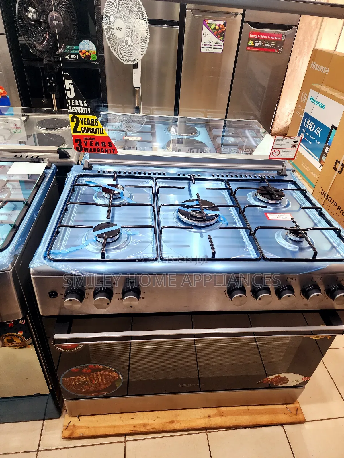 6 Burner Gas Blueflame Cooker Stainless Steel