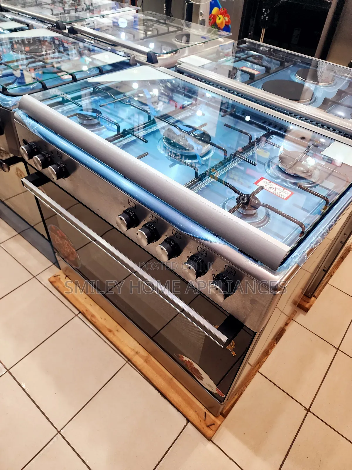 6 Burner Gas Blueflame Cooker Stainless Steel