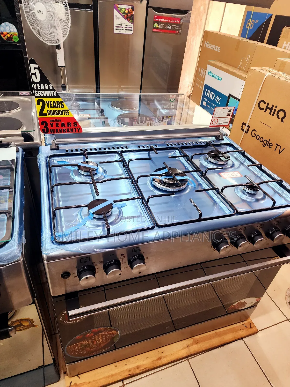 Blueflame Gas Burner Silver 90cm by 60cm