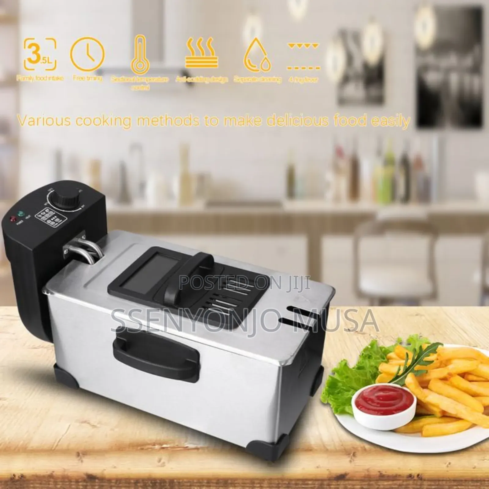 Raf 3.5l Single Electric Deep Fryer | Stainless Steel