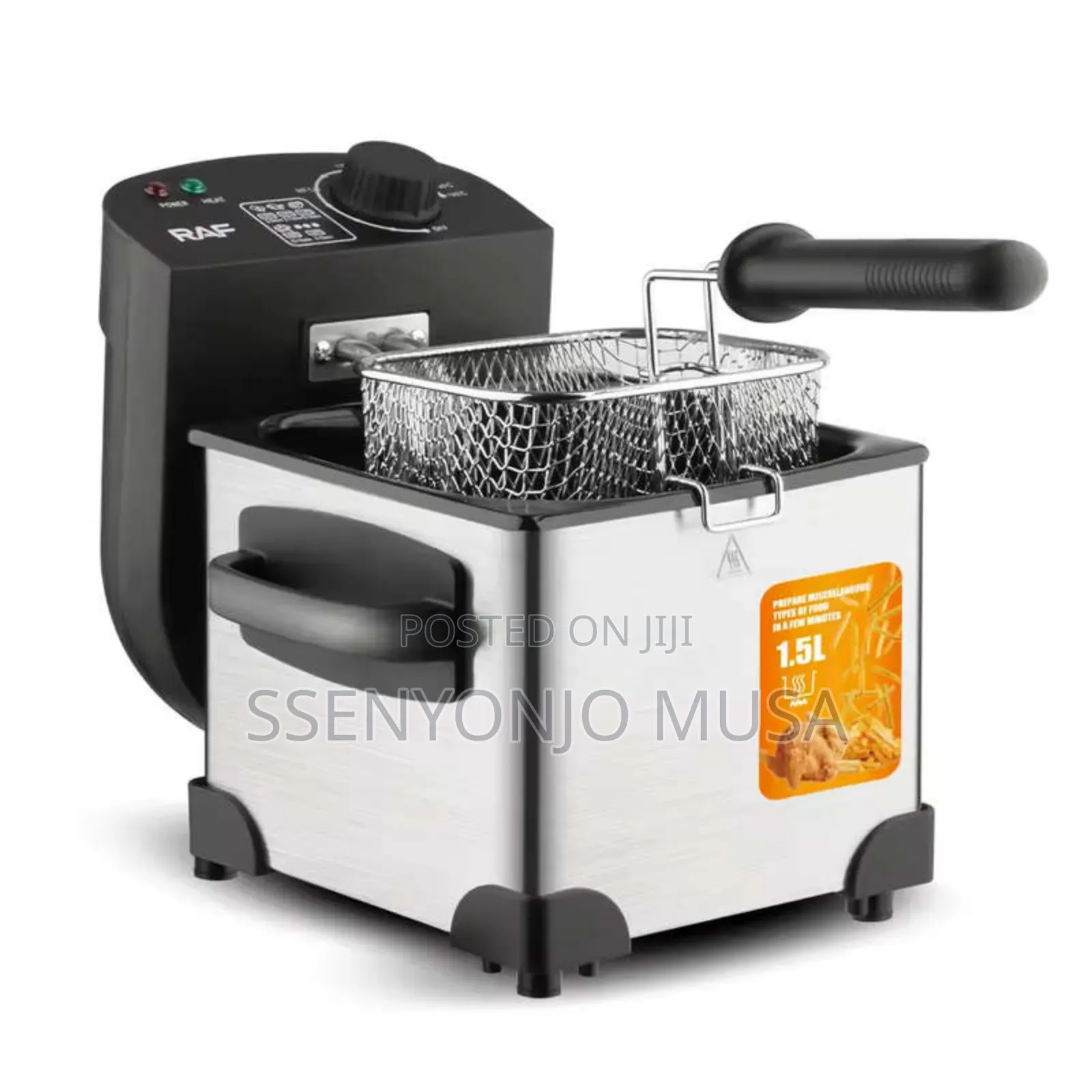 Raf 1.5l Single Electric Deep Fryer 1000w | Stainless Steel