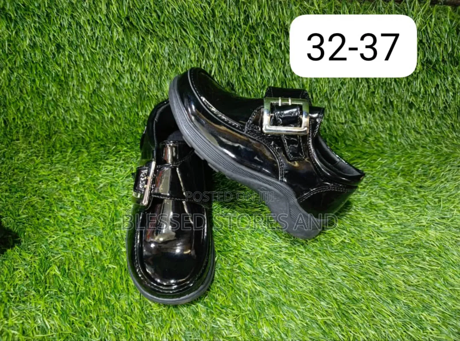 Boys Black School Shoes