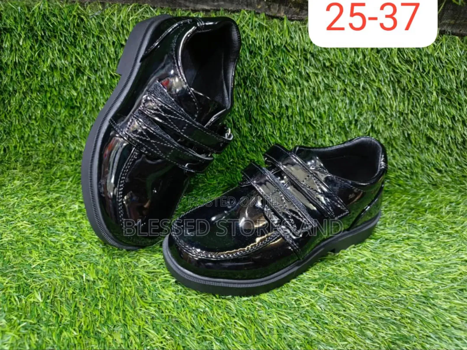 Boys Black School Shoes