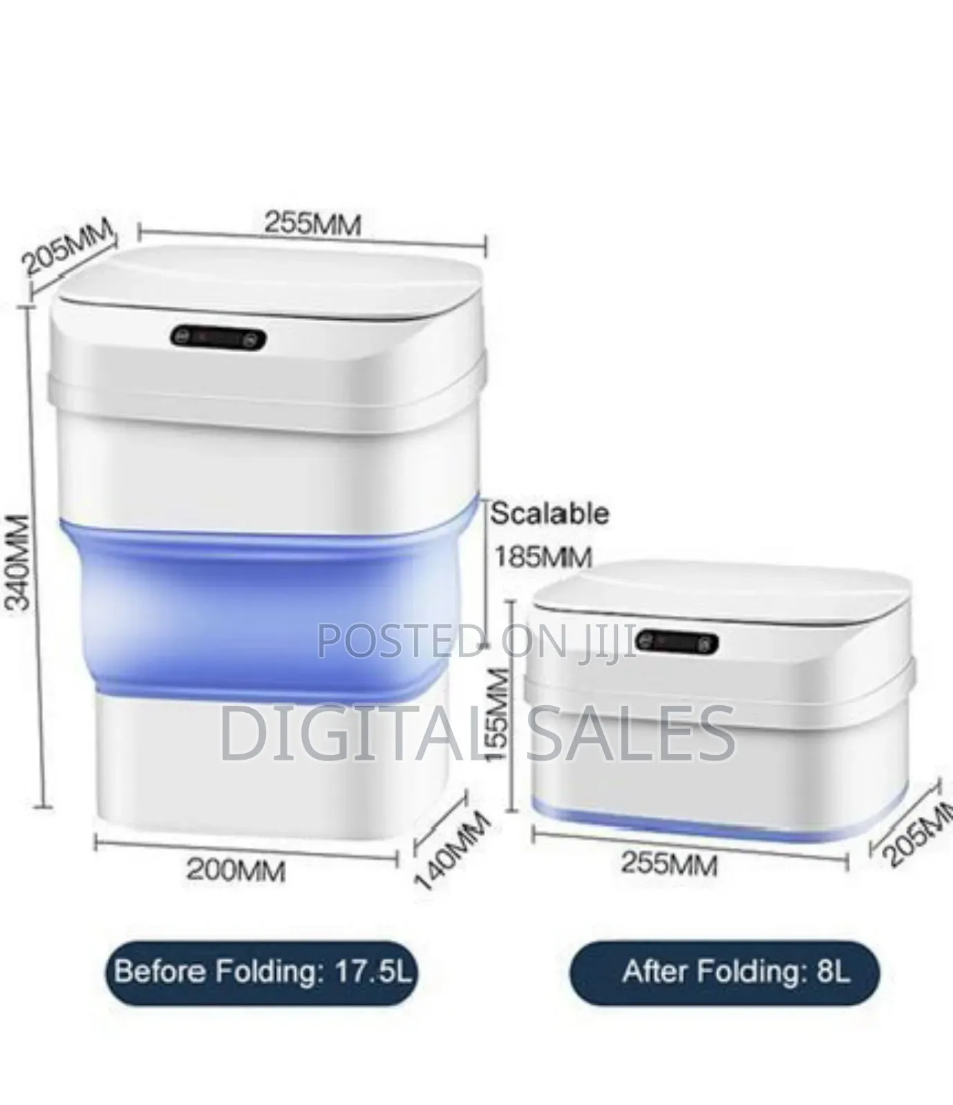 Smart Sensor Folding Trash Can