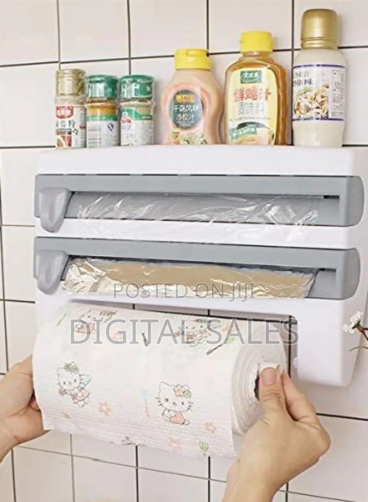 In 1 Cling Film, Paper Towel and Foil Storage Holder