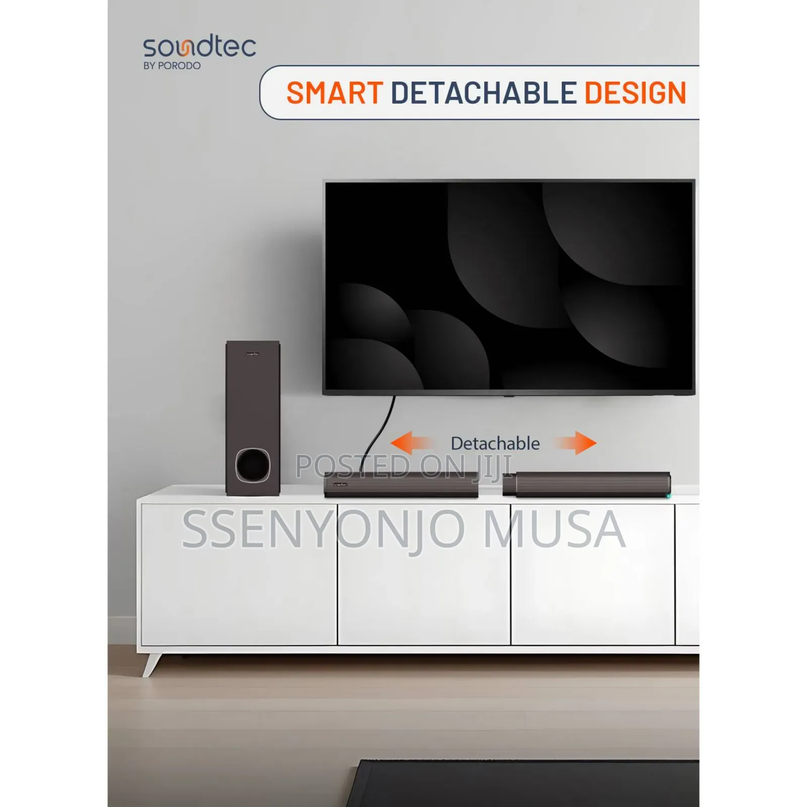 Porodo Soundtec 2.1CH Bluetooth Soundbar | 100W Powerful-
