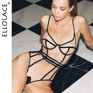 Photo - Ellolace Sensual See Through Bodysuit Fantasy Open Crotch