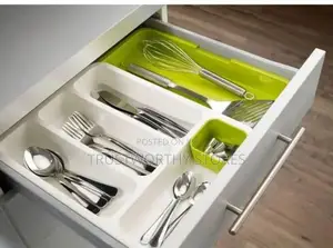 Adjustable Cutlery Storage Rack - Shelved