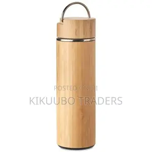 Double Wall Stainless Steel Bamboo Insulating Vacuum Bottle