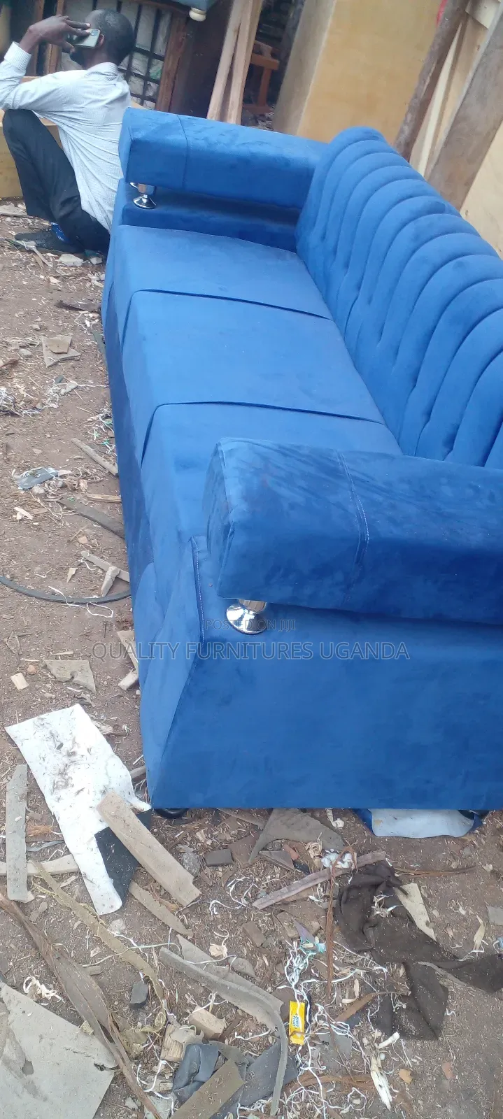 Blue Modular Deluxe 3 Sitter