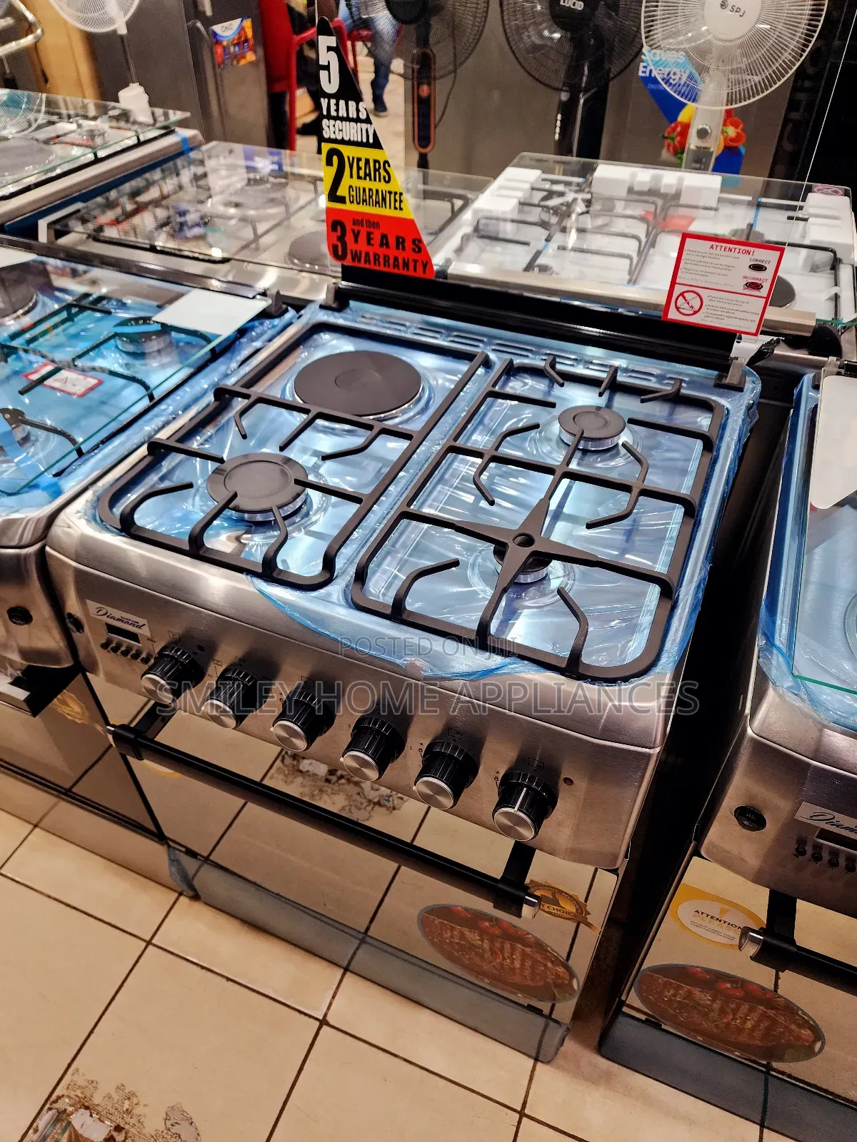 (3+1) Blueflame Gas Cooker 60cm Diamond Series