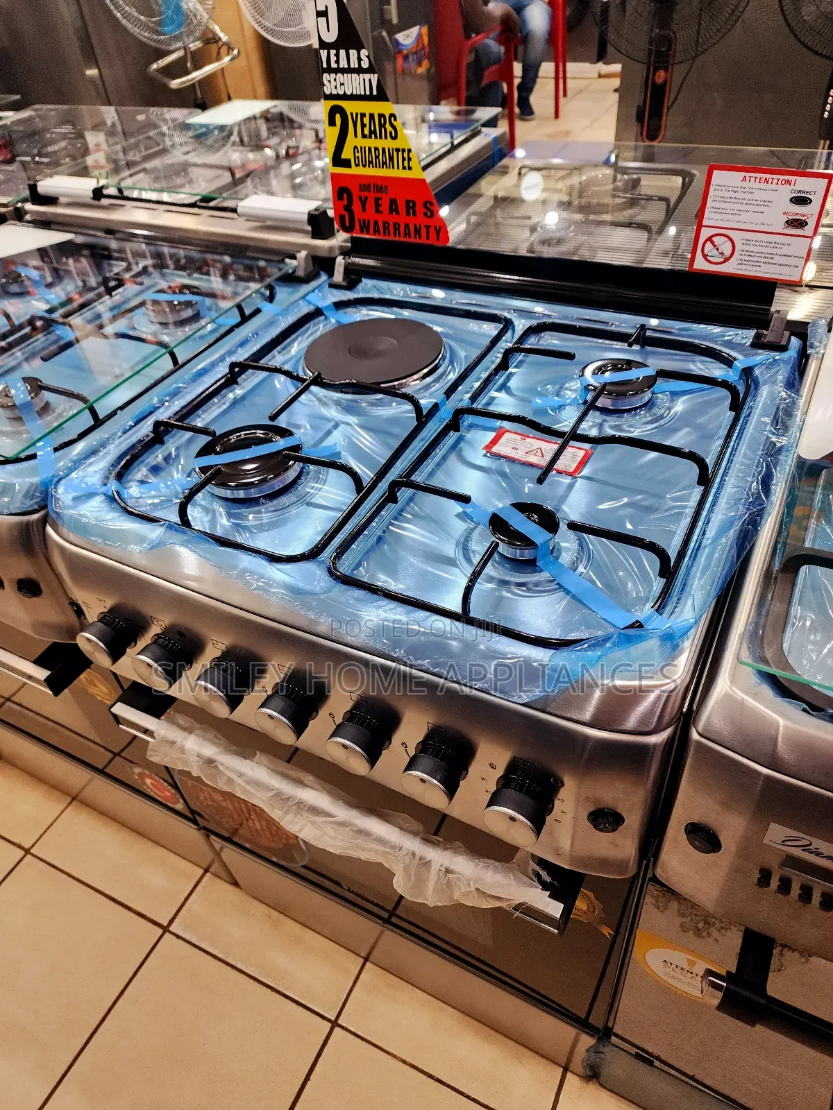Blueflame Gas Cooker 60cm (3+1) With a Glass Top