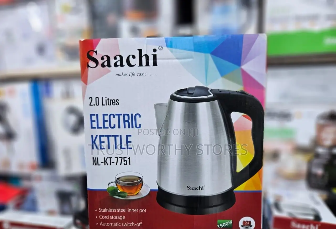Saachi 2L Original Electric Kettle With 3 Pin Plug