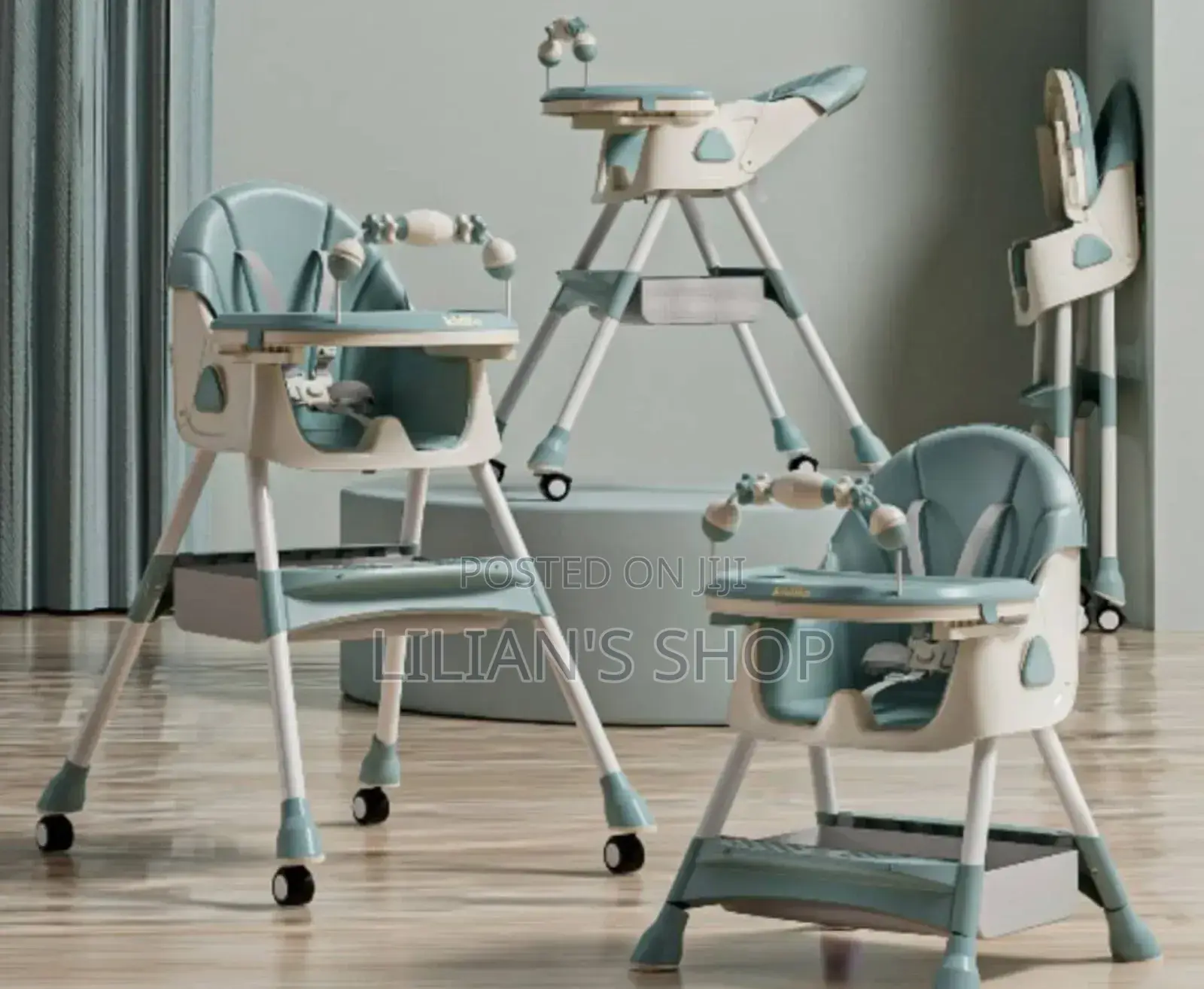 Portable and Adjustable High Feeding Chair for Babies