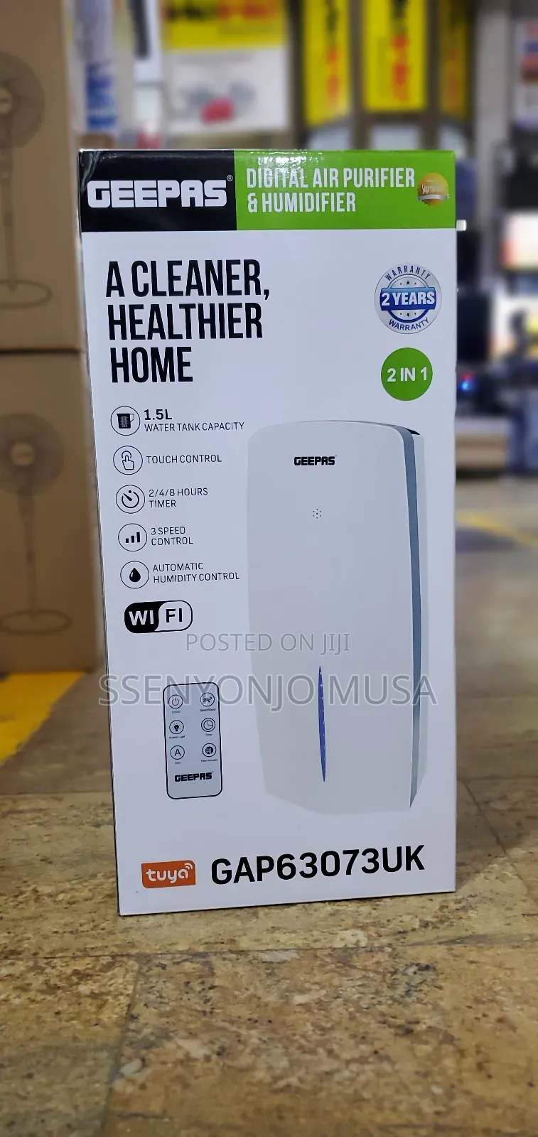 Geepas Smart Air Purifier Humidifier - Breathe Easily.