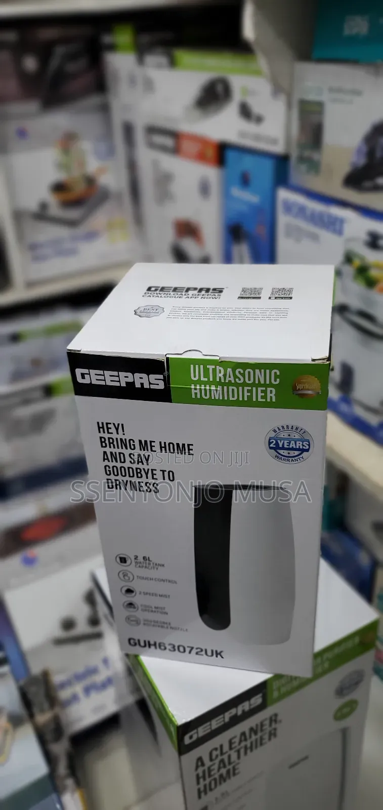 Geepas Humidifier 2.6l Ghu63072 Cool Mist For Large Rooms