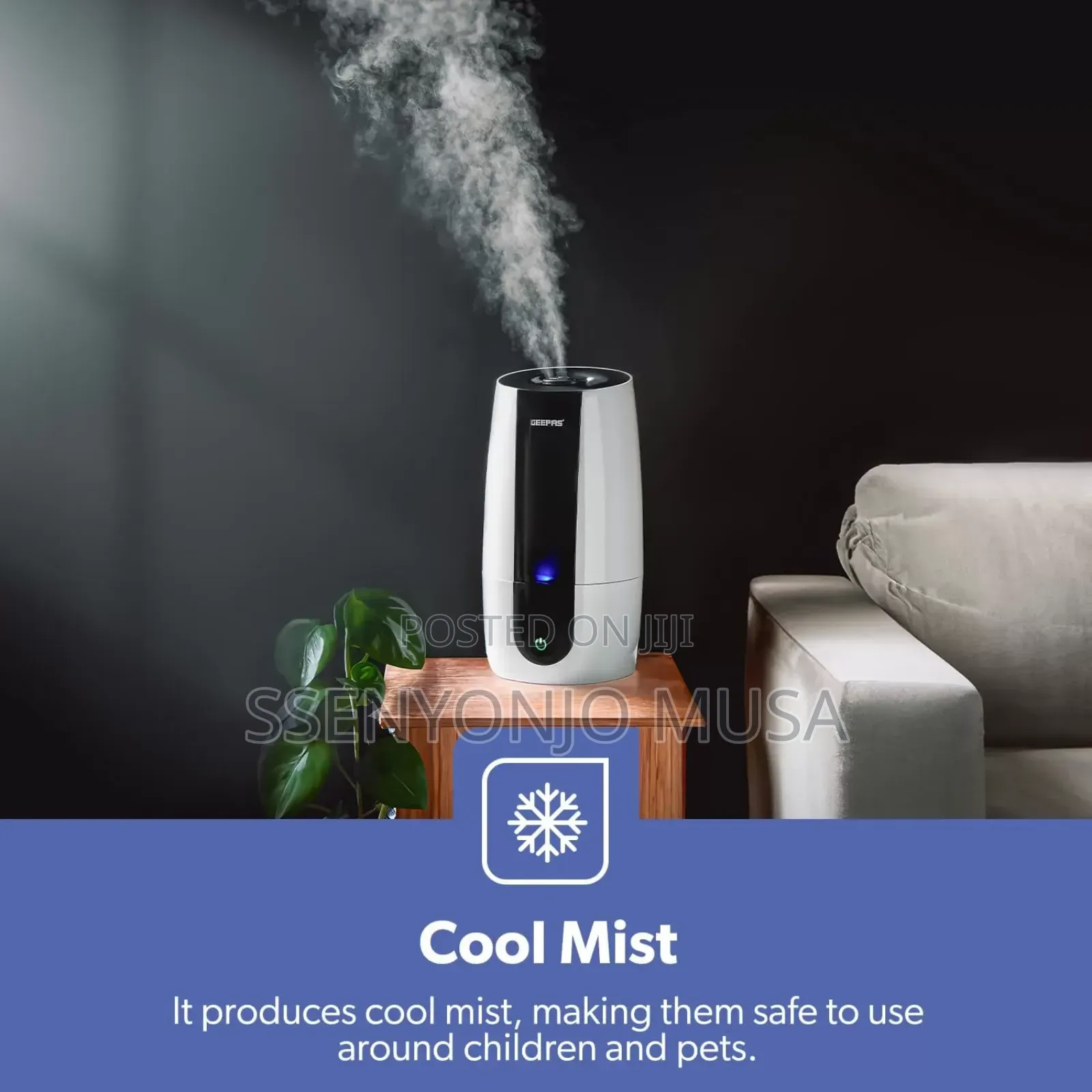 Geepas Humidifier 2.6l Whisper-Quiet Ghu63072