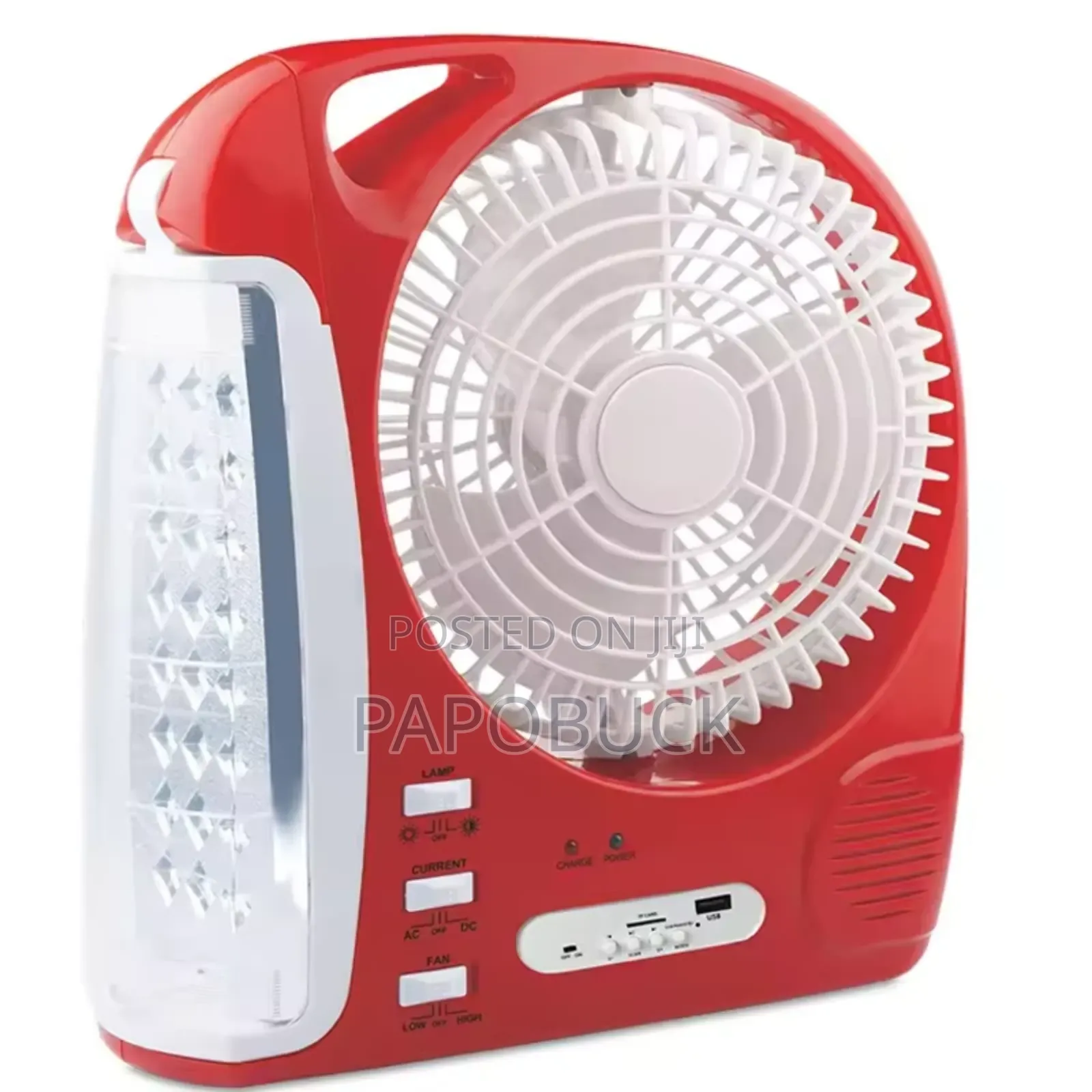 Electro Master 6 in 1 Rechargeable Light Fan Radio