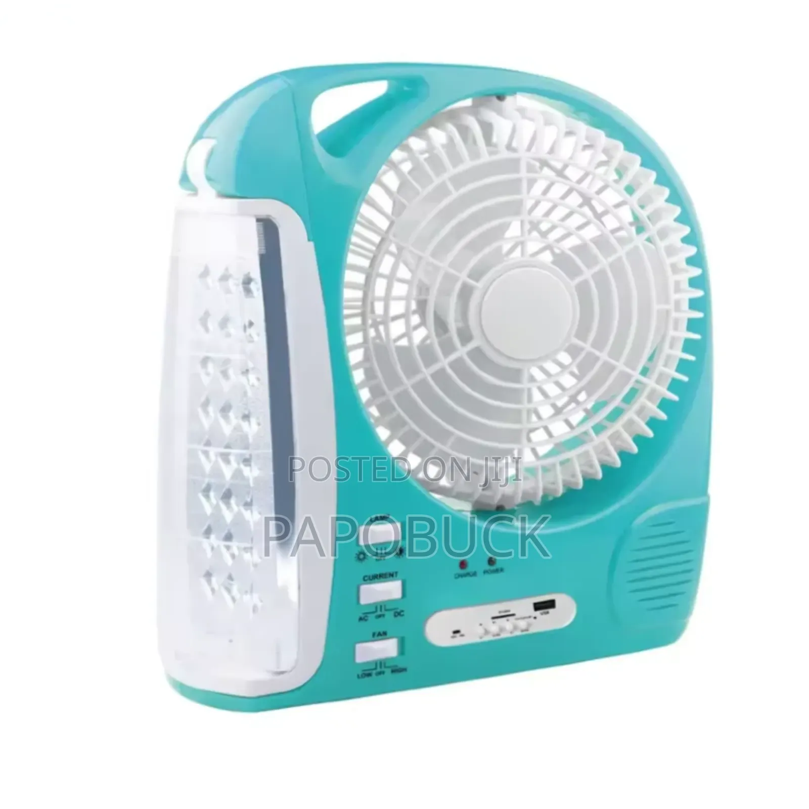 Electro Master 6 in 1 Rechargeable Light Fan Radio