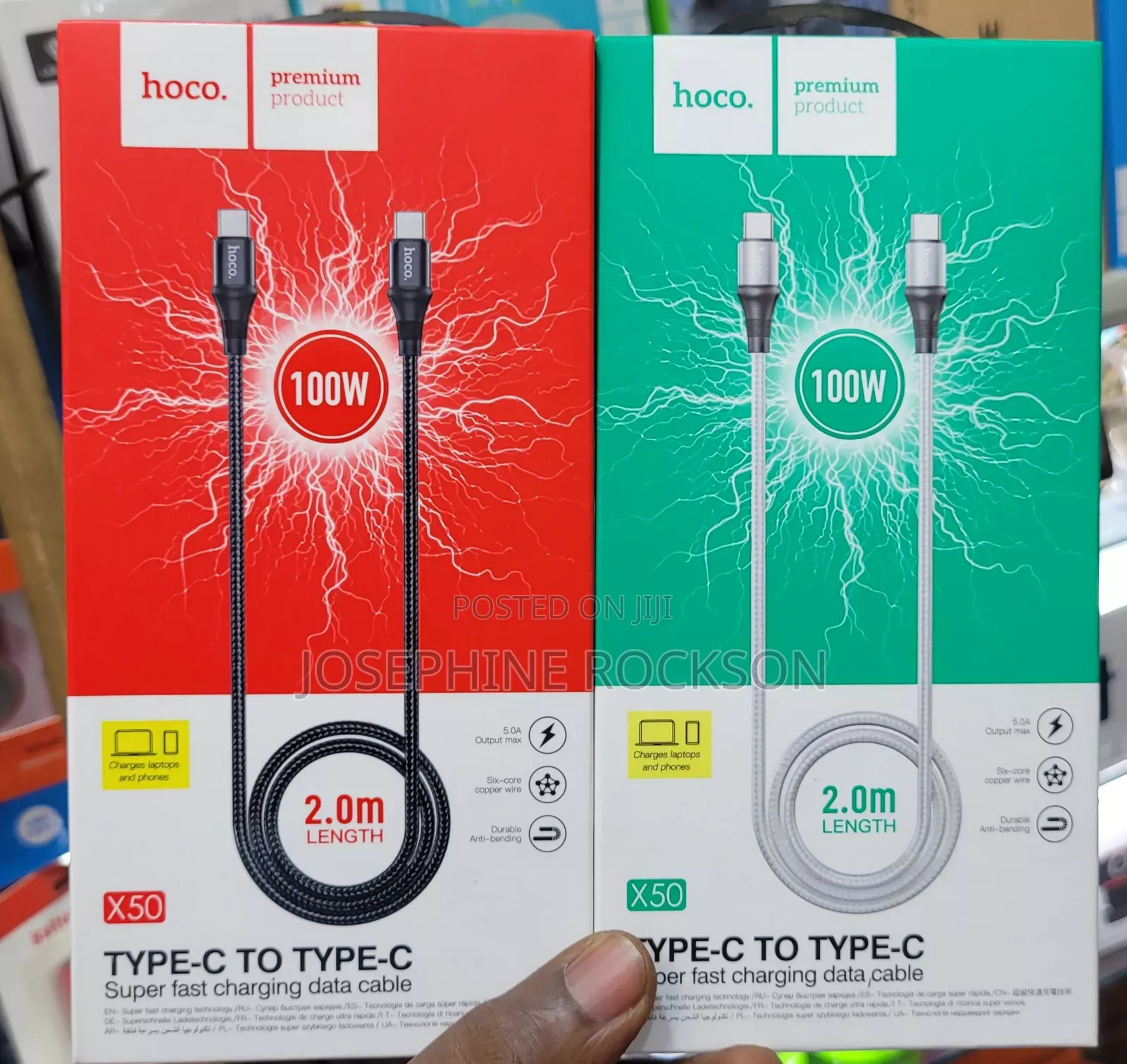 HOCO 2M Type C to Type C Data Cable