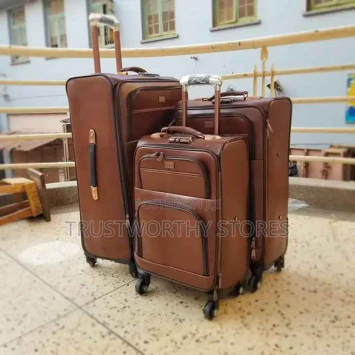 Travel Leather Bags Set