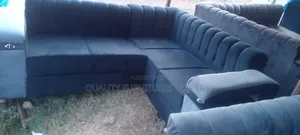 Best L Sofa Set in Black Colour