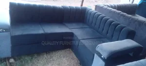 Windsor Black L Sofa Set