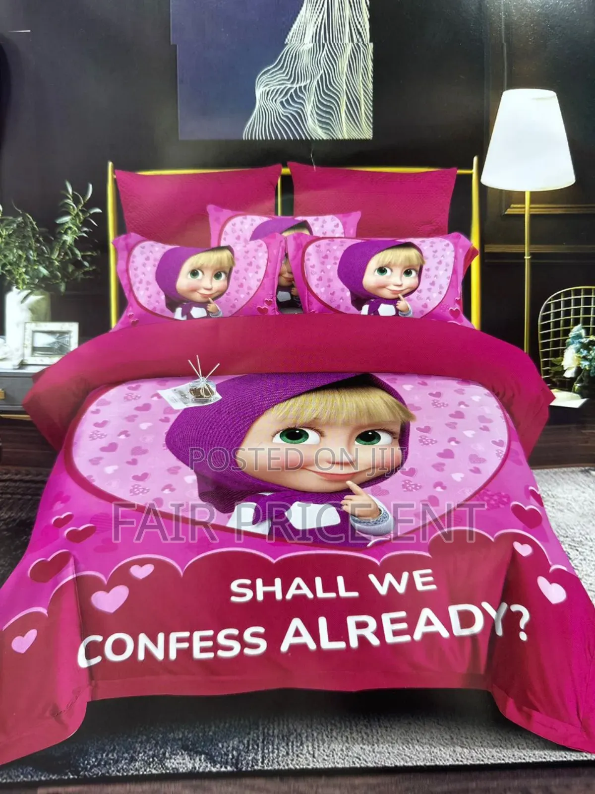 Kids Charactered Duvet Covers Sets.( Pink)