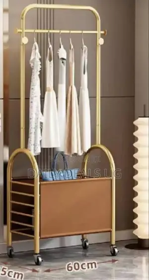 Gold Clothes Stroller Rack